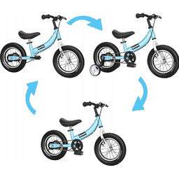 Qiani Rowerek biegowy 2 w 1 niebieski 14"