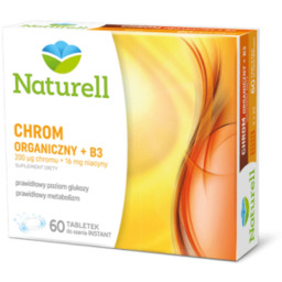 Naturell Chrom Organiczny + B3, 60 tabletek