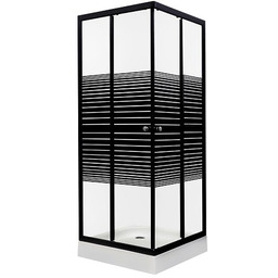 Kabina prysznicowa z brodzikiem 90x90 Pico Black Kerra