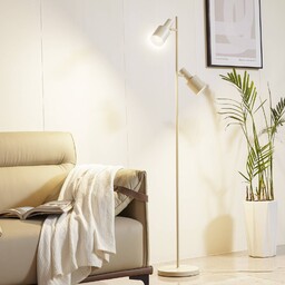 Lampa stojąca Lindby Ovelia, beżowy, metal, E27