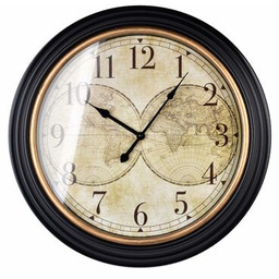 Zegar okrągły 50 cm brązowy