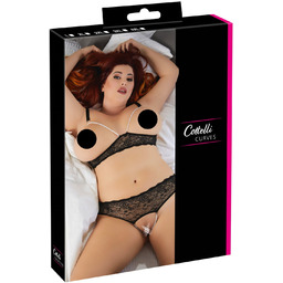 Cottelli Plus Size - komplet bielizny z koralikami