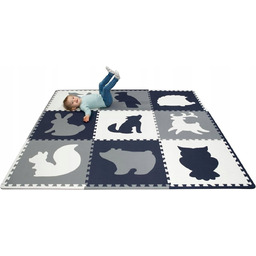 Mata puzzle dla niemowląt, 1,8 x 1,8 m,