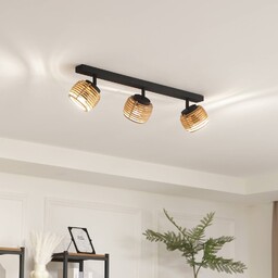 Lampa sufitowa Lindby Ediz, 3-punktowa, GU10, drewno, 73
