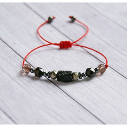 Pakamera Ochronna bransoletka - turmalin, piryt, obsydian