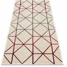 Dywan GINA 21242561 geometryczny beż / czerwony /