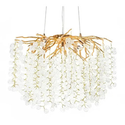 Regulowana lampa wisząca RIVIERA 5900168832954 Moosee kryształki złota