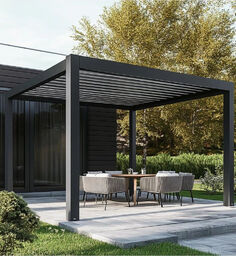 Pergola GERDA ANTRACYT wolnostojąca 4m x 3m PREMIUM