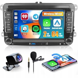 Radio z Android 13, CarPlay do Vw Golf