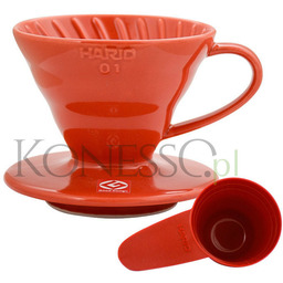 Ceramiczny Drip Hario V60-01 - Czerwony
