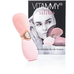 VITAMMY SILIKO PUDROWY RÓŻ Szczoteczka soniczna do twarzy,