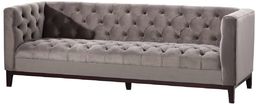 Sofa Velvet Elite grey 3-os., 214x76x74cm