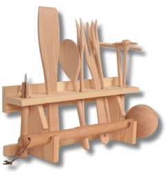 Półka stojak na drewniane akcesoria