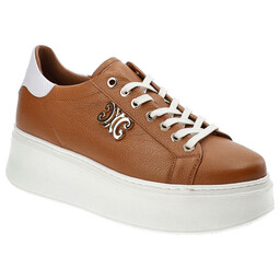 Carinii Brązowe Sneakersy Modne Buty Damskie