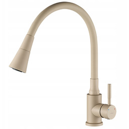 Bateria Kuchenna stojąca Selva Beżowa kran dwufunkcyjny elestyczna