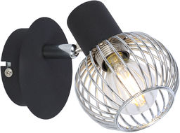 Candellux OSLO 91-61836 kinkiet lampa ścienna czarny+chrom 1X40W