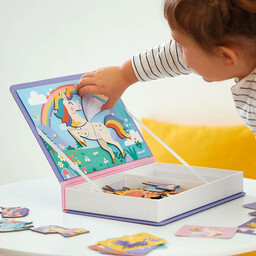 Układanka magnetyczna dla dzieci Jednorożce Magnetibook J02584 Janod