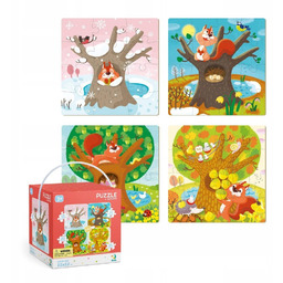 Ramkowe Puzzle edukacyjne Pory Roku zestaw 4w1 Układanka