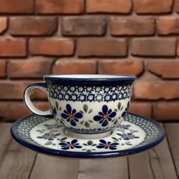 Filiżanka spodek 0,2L Bolesławiec dek. DU60