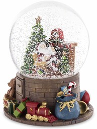 Kula śnieżna grająca z Mikołajem i choinką Ø