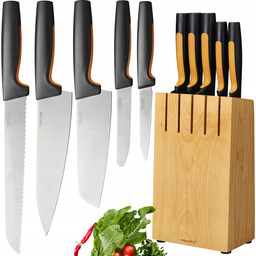 Fiskars Zestaw Komplet 5 Noży Szefa W Bloku