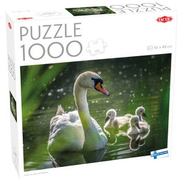 TACTIC Puzzle Lovers Łabędź na jeziorze z dziećmi