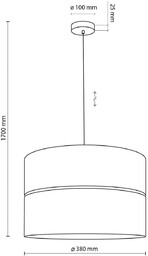 TK Lighting Lampa wisząca Nicol, czarny/efekt drewna, Ø