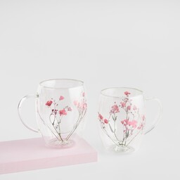 Komplet Szklanek Florrisa set z motywem kwiatowym