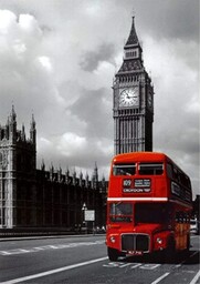 Stukk Big Ben London Red Bus Wall Art