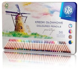 Kredki ołówkowe Prestige z drewna cedrowego 36k Astra