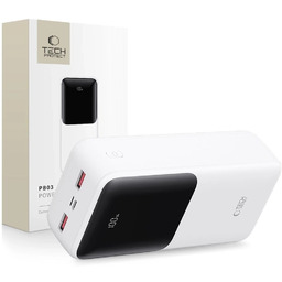 Powerbank Tech-Protect PB03 30000mAh 22.5W Biały USB-A USB-C