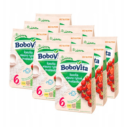 BoboVita Kaszka mlecz.-ryż truskawka Zestaw 9x230g