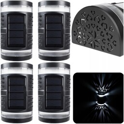 4x Lampa Ogrodowa Solarna Led Z Czujnik Zmierzchu
