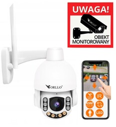 Kamera Ip Zewnętrzna Obrotowa Gsm Na Ruch Orllo
