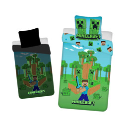 Jerry Fabrics Pościel świecąca w ciemności 140x200 Minecraft