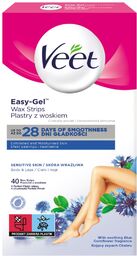 Veet Easy-Gel, plastry z woskiem do depilacji ciała,