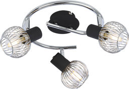 Candellux OSLO 98-61867 plafon lampa sufitowa czarny+chrom regulacja