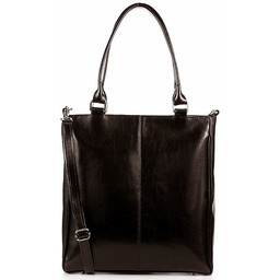 Torebka skórzana damska aktówka czekoladowa DAN-A T177B