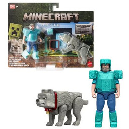 MINECRAFT Zestaw figurek Man''s Best Wolf JFR71