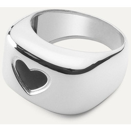 Damski sygnet z czarną żywicą, srebro 925