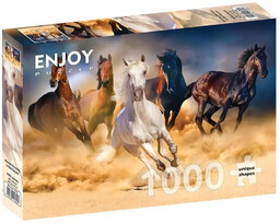 Puzzle 1000 Dzikie konie na pustyni - Enjoy