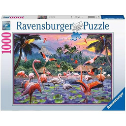 Puzzle 2D 1000 elementów: Flamingi