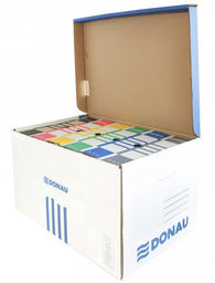 Pudło archiwizacyjne wzmocnione Donau, karton, zbiorcze, górne, niebieskie