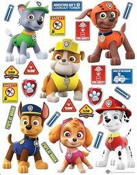 AG Design Psi Patrol z tabliczkami ostrzegawczymi, Disney,