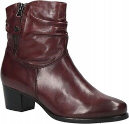 Caprice 25347-29 botki damskie bordowe klocek r. 36