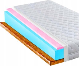 Materac 130x200 elastyczny kokos i pianka hr 10cm