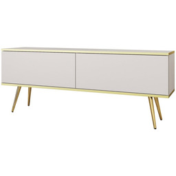 Szafka na nóżkach ORO RTV-135 Biały Gładki front