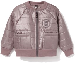 Kurtka dziewczęca typu bomber, różowa 104/110