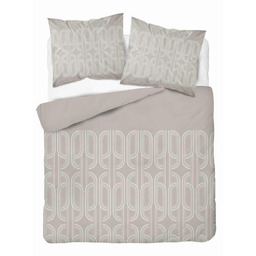 Detexpol Pościel flanelowa 160x200 beżowa geometria4941 B Flanela