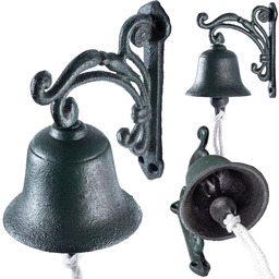 Żeliwny dzwonek dekoracyjny Greux zielony